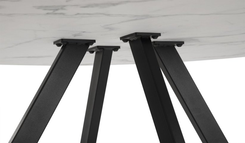 Okrúhly jedálenský stôl GYRUS 120 biela