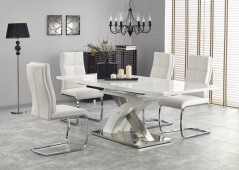 Rozkladací jedálenský stôl SANDOR 2 160(220)x90 biely