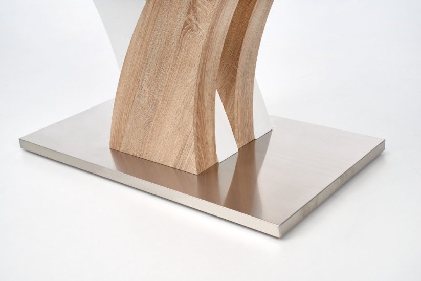 Jedálenský stôl VILMER 160x90 dub sonoma/biely