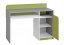 Písací stôl VILLOSA sivá/biela/zelená