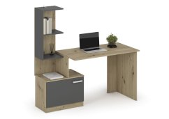 Psací stůl MISO grafit/dub artisan