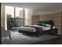 Čalúnená posteľ MIRAGE zelená VELVET 160x200