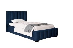 Čalouněná postel BED 1 90x200 tmavě modrá
