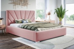 Čalouněná postel BED 9 180x200 růžová