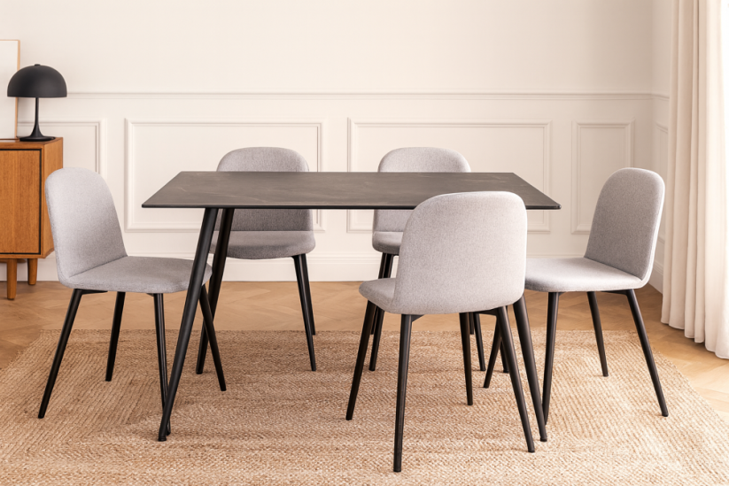 Jedálenský stôl CERAMON 120x80 čierny