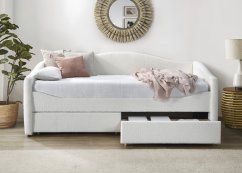 Čalouněná postel CAYDENCE 90x200 krémová