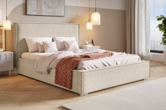 Čalouněná postel BED 8 120x200 světle béžová