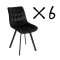 Set 6 kusov jedálenská stolička NIKI čierna