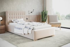 Čalouněná postel BED 2 90x200 béžová