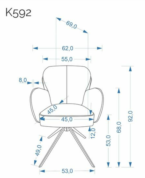 Jedálenská stolička K592 CS tmavo béžová / kašmír