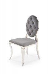 Jedálenská stolička K555 sivá/strieborná