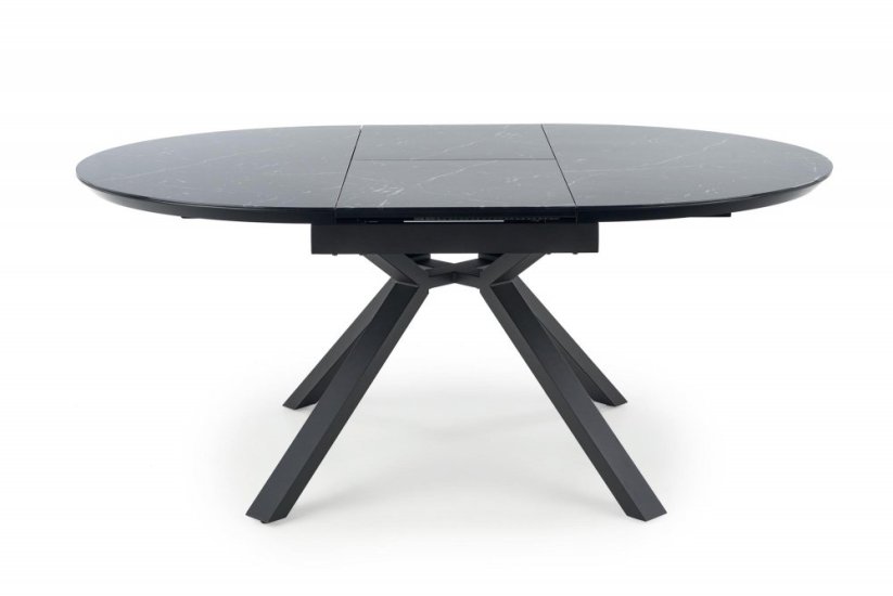 Rozkladací jedálenský stôl VERTIGO 130(180)x130 čierny mramor