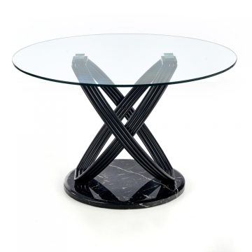 Sklenené/Mramorové jedálenské stoly - Farba - Čierna