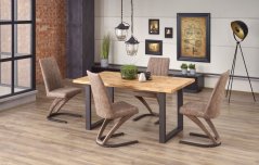 Rozkladací jedálenský stôl PEREZ 160(250)x90 svetlý dub/čierny