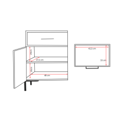 Komoda AG 2S2D – bílá mat