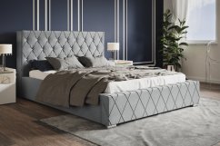 Čalouněná postel BED 4 200x200 šedá