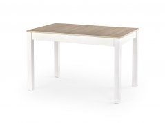 Rozkladací jedálenský stôl MAURYCY 118(158)x75 dub sonoma/biely