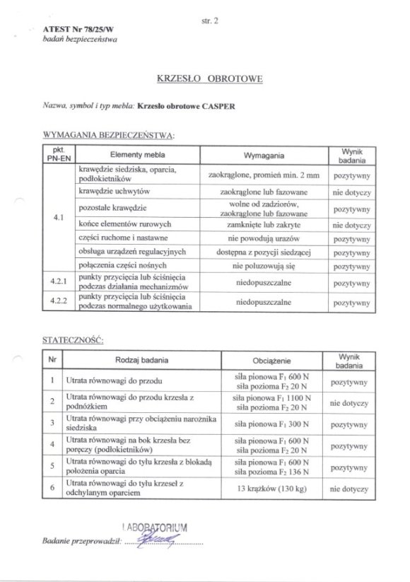 Kancelárska stolička CASPER čierna
