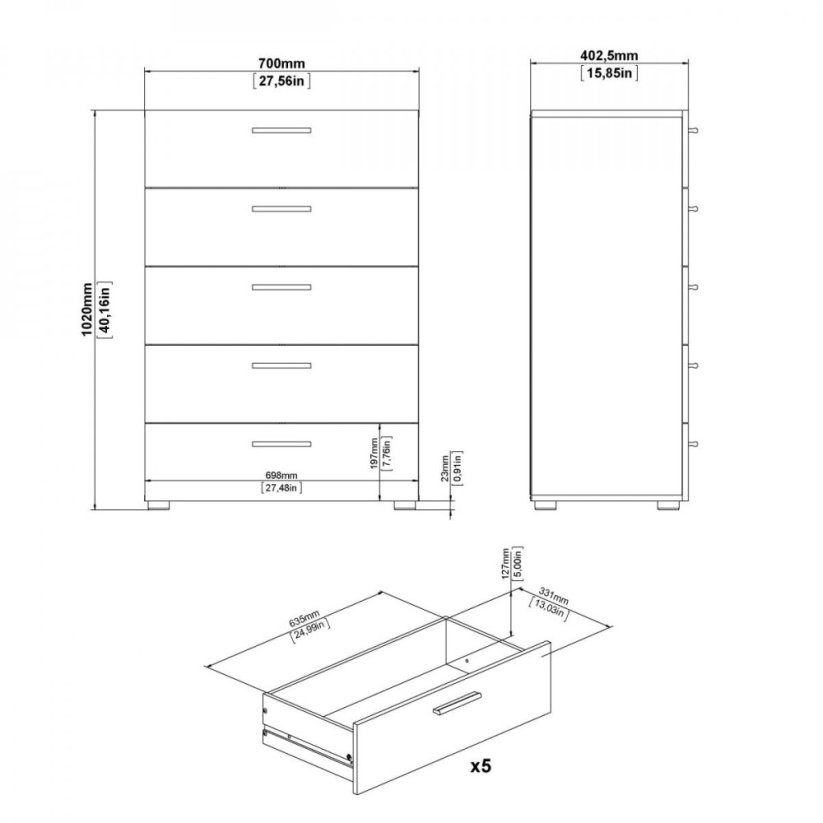 Komoda Pedro 508 černá