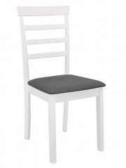Jedálenská čalúnená stolička VILLACH biela/sivá
