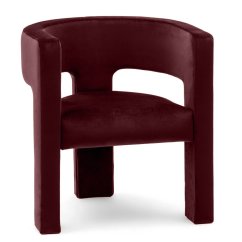 Čalúnené kreslo ZORA MAGIC velvet vínové