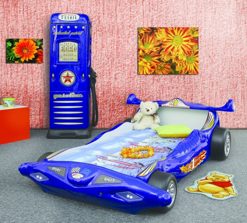 Detská posteľ FORMULA 1 modrá