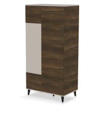 Šatní skříň RANDOM 2 S-1 kašmír/ořech/černá