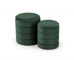 Set 2 taburetov PACHO tmavo zelený