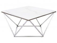 Konferenční stolek SILVER A II bílý efekt mramoru