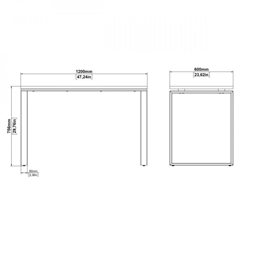 Písací stôl Sigal 600/02 jackson hickory/biela
