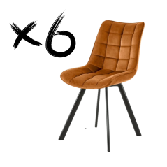 Set 6 kusů jídelní židle K332 skořicová