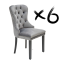 Set 6 kusov jedálenská stolička MIYA sivá