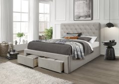 Čalúnená posteľ MARISOL so zásuvkami 160x200 béžová
