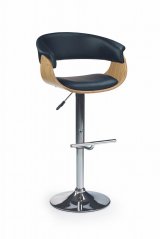Barová stolička H45 čierna/svetlý dub