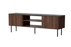 TV stolík SOLANO RTV-1 orech warmia / čierny mramor