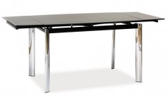 Rozkladací jedálenský stôl GD020 čierny 120(180)x80