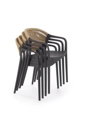 Jídelní židle K582 černá/přírodní