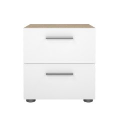 Noční stolek Pedro 070 dub sonoma/bílý lesk