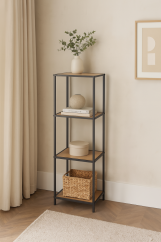 Regál 4 ARCANA 400675 přírodní/černá