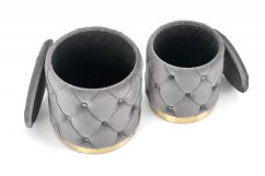 Set 2 taburetiek POLLY sivý - výpredaj skladu