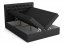 Posteľ s matracom s ÚP ANTONIO BOX ekokoža čierna 180x200
