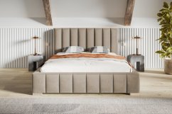 Čalúnená posteľ BED 10 200x200 béžová taupe