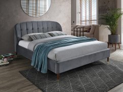 Čalouněná postel LIGURIA šedá VELVET 160x200
