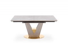 Rozkladací jedálenský stôl VALENTINO 160(220)x90 sivý/zlatý