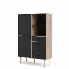 Knižnica Ruby 2d4s hickory/čierna