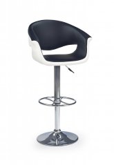 Barová stolička H46 biela/čierna