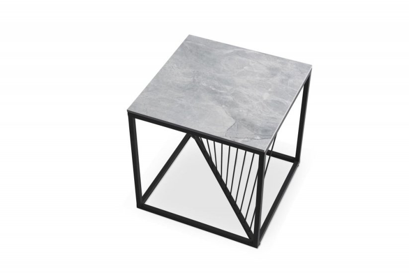 Konferenční stolek INFINITY 2 čtverec šedý/černý