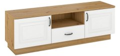 TV stolík Flower 2D1S dub artisan/biela