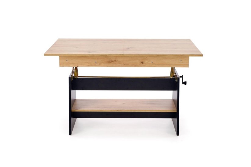 Rozkladací konferenčný stolík ERIKA dub artisan/čierna