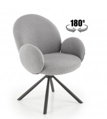 Otočná stolička / kreslo K498 sivá